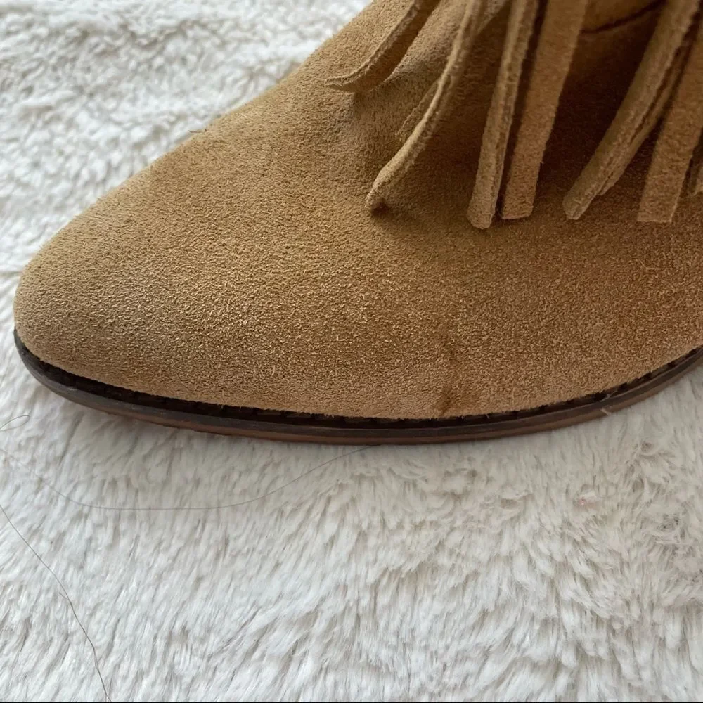 MANGO fringe ankle booties